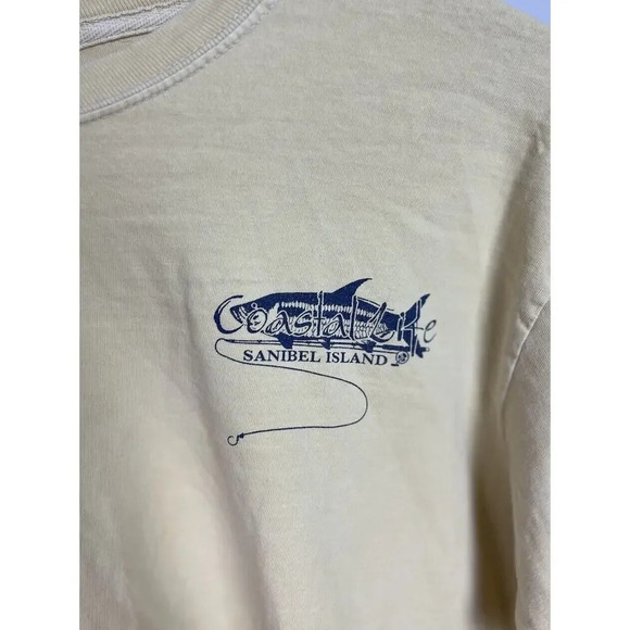 Comfort Colors Sanibel Island Coastal Life Yellow Long Sleeve Size Medium Cotton - Picture 5 of 5